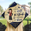Personalised Graduation Cap - Meaningful Memorial or Graduation Gift or Christian Gifts - God Ordered My Steps