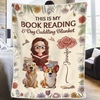 Personalised Blanket - Book Lover Gifts For Readers, Dog Dad And Mom, Cat Owners - Forever Book Buddies