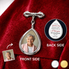 Personalised Teardrop Pin with Photo - Meaningful Memorial or Graduation Gift - With Me Every Step