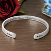 Personalised Stainless Steel Cuff Bracelet - Meaningful Memorial Gift - Forever Held In Gentle Memory