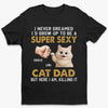 Personalised Unisex T-Shirt, Hoodie – Father’s Day Gift for Cat Lovers, Cat Owners – I'd Grow Up to Be A Cat Dad