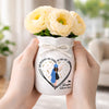 Personalised Ribbon Flower Vase - Meaningful Graduation Gift - Graduation Looks Good On You