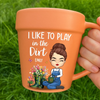 Personalised Plant Pot Mug – Garden Gift for Gardeners – Garden Hair, Don’t Care