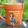 Personalised Plant Pot Mug – Garden Gift for Dog Lovers – Green Thumb, Golden Heart