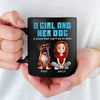 Personalised Black Mug - Gift For Dog Mom, Dog Lovers - A Bond That Can't Be Broken