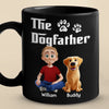 Personalised Black Mug - Gift For Dog Dad, Dog Lovers - The Dogfather Returns