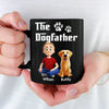 Personalised Black Mug - Gift For Dog Dad, Dog Lovers - The Dogfather Returns