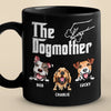 Personalised Black Mug - Gift For Dog Dad, Dog Lovers - The Dogfather Rules