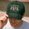 Personalised Vintage Washed Denim Cap - Gifts For Dad, Grandpa - The Best Call Me Papa