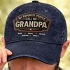 Personalised Vintage Washed Denim Cap - Gifts For Dad, Grandpa – Everyday Hero Called Dad