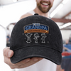 Personalised Vintage Washed Denim Cap – Gifts For Dad, Grandpa – Built Strong By Dad