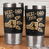 Personalised Printed Leather Tumbler – Father's Day Gifts For Dad, Grandpa – Dad The Man The Myth