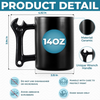 Personalised Coffee Mug With Wrench Handle - Father's Day Birthday Gifts For Dad, Grandpa - Super Dad In Action