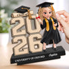 Personalised 2-Layer Wooden Plaque - Meaningful Graduation Gift - She Believed, She Achieved
