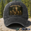 Personalised Vintage Washed Denim Cap - Father's Day Gift For Dad, Grandpa - Proud To Be Your Kid