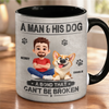 Personalised Accent Mug - Father's Day Gifts For Dog Lovers, Dog Dad - Dog Dad Energy Every Day