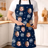Personalised Photo Apron With Pocket - Father's Day Birthday Gifts For Dad, Grandpa - Loved By Many Hearts