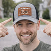 Personalised Leather Patch Hat - Father's Day Birthday Gifts For Dog Lovers, Dog Dad And Mum - Dog Dad Mode On