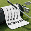 Custom Golf Towel - Personalized Father's Day Birthday Golf Gifts For Dad, Grandpa - Swing, Smile, Repeat