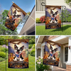 Personalised Flag - Birthday Garden America 250th Anniversary Gifts For Dog Lovers, Dog Dad And Mom - Paws Of Freedom