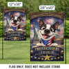 Personalised Flag - Birthday Garden America 250th Anniversary Gifts For Dog Lovers, Dog Dad And Mom - Stars, Stripes And Wagging Tails