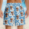 Personalised Photo Men Beach Shorts - Summer Vacation And Travel Gifts For Dog Dad - Paws & Positive Vibes