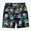 Personalised Photo Men Beach Shorts - Summer Vacation And Travel Gifts For Dad, Grandpa - Best Daddy Ever