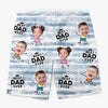 Personalised Photo Men Beach Shorts - Summer Vacation And Travel Gifts For Dad, Grandpa - My Heart Belongs To Daddy