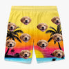 Personalised Photo Men Beach Shorts - Summer Vacation And Travel Gifts For Dog Dad - Living The Pawsitive Life