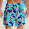 Personalised Photo Men Beach Shorts - Summer Vacation And Travel Gifts For Dog Dad - Island Life, Paw Life