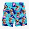 Personalised Photo Men Beach Shorts - Summer Vacation And Travel Gifts For Dog Dad - Island Life, Paw Life
