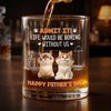 Personalised Whiskey Glass - Father's Day Gifts For Dog Cat Lovers, Dog Dad And Mom, Cat Owners - Feline Fun Squad