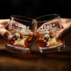 Personalised Whiskey Glass - Father's Day Gifts For Dog Cat Lovers, Dog Dad And Mom, Cat Owners - Dad’s Little Boss