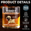 Personalised Whiskey Glass - Father's Day Gifts For Dog Cat Lovers, Dog Dad And Mom, Cat Owners - Dad’s Little Boss