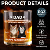 Personalised Whiskey Glass - Father's Day Birthday Gifts For Dog Cat Lovers, Dog Dad And Mom, Cat Owners - Cheers To Fur Family