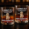 Personalised Whiskey Glass - Father's Day Birthday Gifts For Dog Cat Lovers, Dog Dad And Mom, Cat Owners - Dog Dad Mode