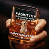 Personalised Whiskey Glass - Father's Day Birthday Gifts For Dog Cat Lovers, Dog Dad And Mom, Cat Owners - Dog Dad Mode