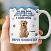 Custom 3D Inflated Effect Printed Mug - Personalized Father's Day Gifts For Dog Cat Lovers, Dog Dad And Mom, Cat Owners - Living The Dog Dad Dream copy