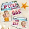 Personalised Couple Beach Shorts - Summer Vacation And Travel Gifts For Husband & Wife - Lost Together, Found Forever