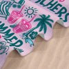 Custom Beach Towel - Personalized Summer Vacation And Travel Gifts For Teachers - Tired Teacher Summer Club