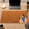 Custom Photo Desk Mat - Personalized Father's Day Birthday Gifts For Dad, Grandpa - Love Became A Family