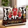 Custom LA 2026 Football Dad 2-Layered Wooden Plaque - Personalised Father's Day Gifts For Dad, Grandpa, Football Lovers, Sports Fans, Sports Lovers - Raised On Football Passion