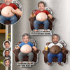 Custom Photo Dad Bod Belly Squishy Acrylic Fridge Magnet – Personalised Father's Day Funny Gifts For Dad, Grandpa – Powered By Dad Bod Energy