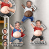 Custom Photo Dad Bod Belly Squishy Acrylic Fridge Magnet – Personalised Father's Day Funny Gifts For Dad, Grandpa – Official Belly Appreciation Club