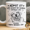 Custom Photo Mug - Personalised Father's Day Birthday Gifts For Dog Cat Lovers, Dog Dad And Mum, Cat Owners - My Best Friend Has Paws