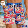 Custom Photo Tropical Hawaiian Aloha Men Beach Shorts - Personalised Summer Vacation And Travel Gifts For Dog Cat Lovers, Dog Dad And Mum, Cat Owners - Home of the Paws
