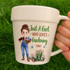 Custom Plant Pot Ceramic Mug - Personalised Birthday Garden Gifts For Gardeners - Gardening Is My Therapy