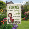 Custom Flag - Personalised Birthday Garden Gifts For Gardeners - Greeting You With Fresh Blooms