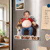 Custom Photo Dad Bod Belly Squishy Acrylic Fridge Magnet – Personalised Father's Day Funny Gifts For Dog Cat Lovers, Dog Dad, Cat Owners – Life Is Better With Paws