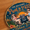 Custom Wood Sign - Personalised Summer Vacation And Travel Gifts For Husband And Wife, Him And Her - Chasing Golden Hours Together